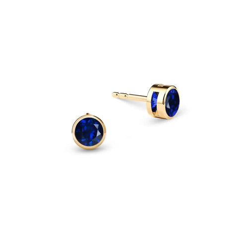Barrington Sapphire Stud Earrings in 14k Gold (September)