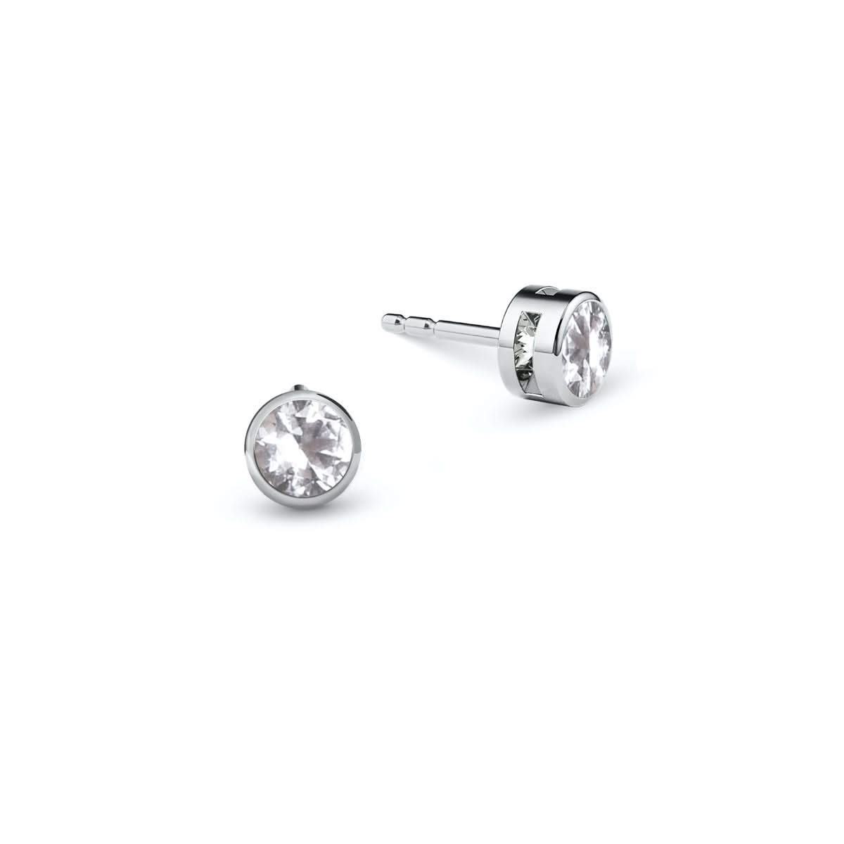 Barrington White Topaz Stud Earrings in 14k Gold (April)