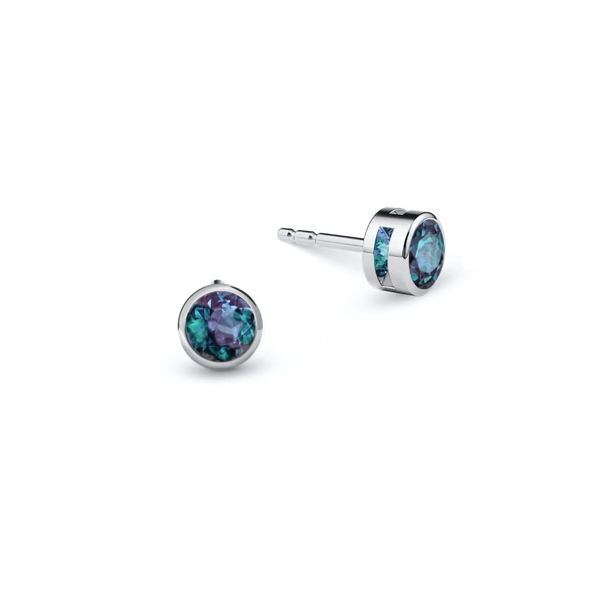 Barrington Alexandrite Stud Earrings in 14k Gold (June)