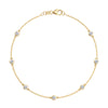 Bayberry Luxe 7 Diamond Bracelet in 14k Gold (April)
