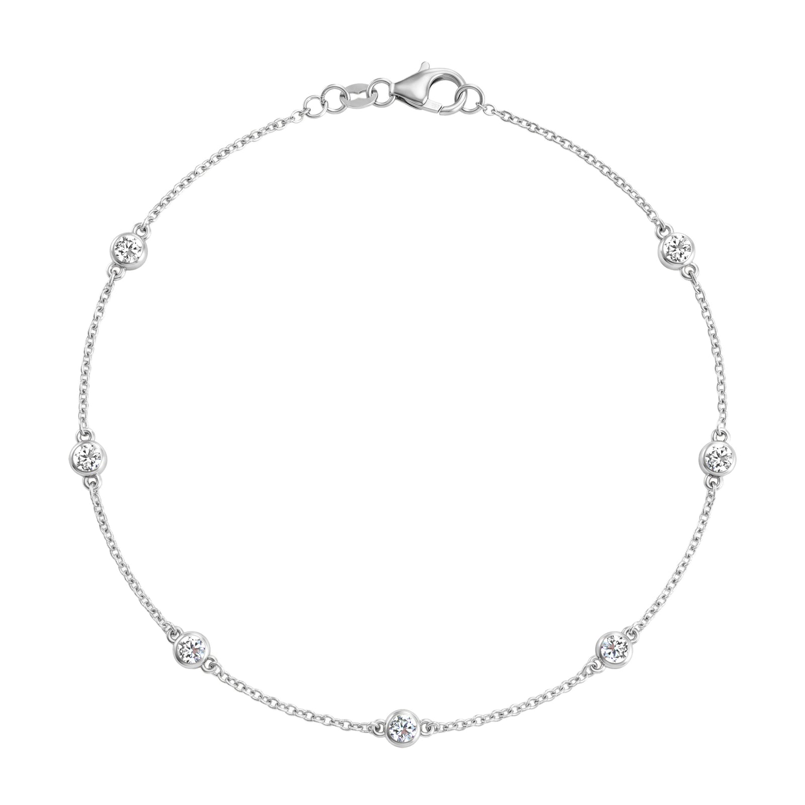 Bayberry Luxe 7 Diamond Bracelet in 14k Gold (April)