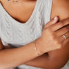 Bayberry Sapphire Birthstone Cross Bracelet in 14k Gold (September)