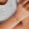 Bayberry Pink Sapphire Star of David Bracelet in 14k Gold (October)