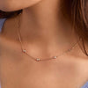 Bayberry 11 White Topaz Necklace in 14k Gold (April)