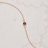 Petite 1 Garnet Bracelet in 14k Gold (January)