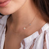 1 Letter & 1 Petite Nantucket Blue Topaz Necklace in 14k Gold (December)