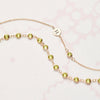 Personalized 1 Letter & 1 Petite Peridot Necklace in 14k Gold (August)