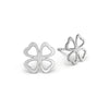 Clover Stud Earrings in 14k Gold