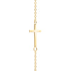 14k yellow gold 1.17 mm cable chain necklace featuring a 1/2