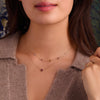 Petite 4 Birthstone Necklace in 14k Gold