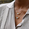 Bristol Bead Rainbow Moonstone Necklace in 14k Gold (June)