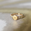Personalized Rosecliff Letter Ring in 14k Gold