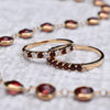 Rosecliff Diamond & Garnet Stackable Ring in 14k Gold (January)