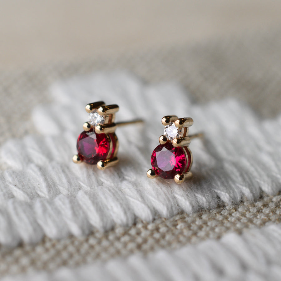 Ruby July Birthstone Jewelry in Solid 14k Gold - HAVERHILL