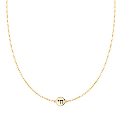 Chai Disc Necklace in 14k Gold