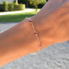 Bayberry 7 Pink Sapphire Bracelet in 14k Gold (October)