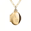 Engravable Birthstone Locket in 14k Gold