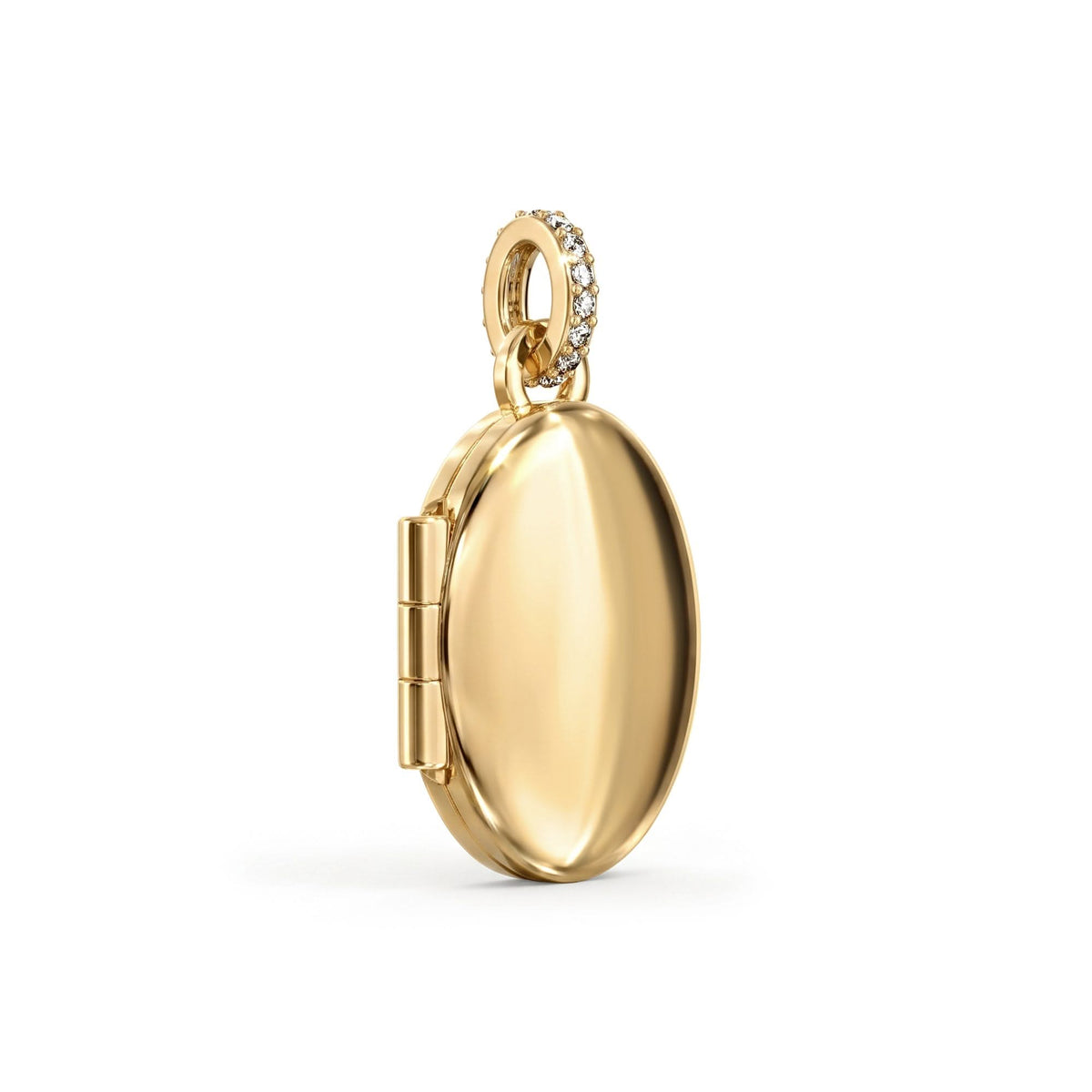 Engravable Birthstone Locket in 14k Gold