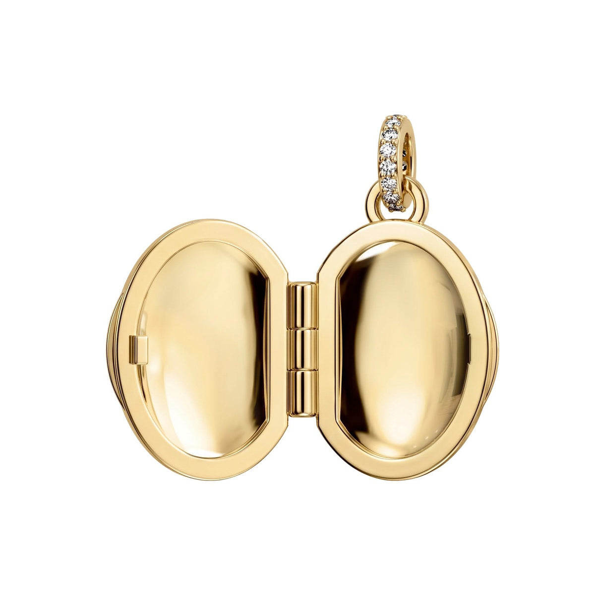 Engravable Birthstone Locket in 14k Gold