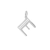 The Vault: Essex Letter E Pendant, White Gold