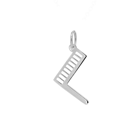 Essex Letter L Pendant in 14k Gold - White Gold