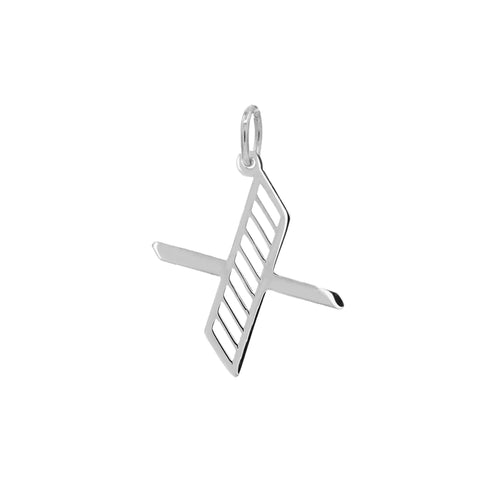 Essex Letter X Pendant in 14k Gold - White Gold