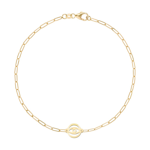 Evil Eye Adelaide Mini Bracelet in 14k Gold