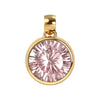 Jamestown Blush Sapphire Pendant in 14k Gold (October)