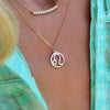 Flat Leo Pendant with Classic Chain in 14k Gold