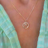 Flat Scorpio Pendant with Classic Chain in 14k Gold