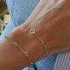 Personalized Paw & Classic Birthstone Bracelet in 14k Gold