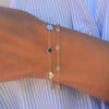 4 Letter & 4 Petite Birthstone Bracelet in 14k Gold