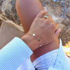 Personalized Classic 4 Letter & 4 Birthstone Bracelet in 14k Gold