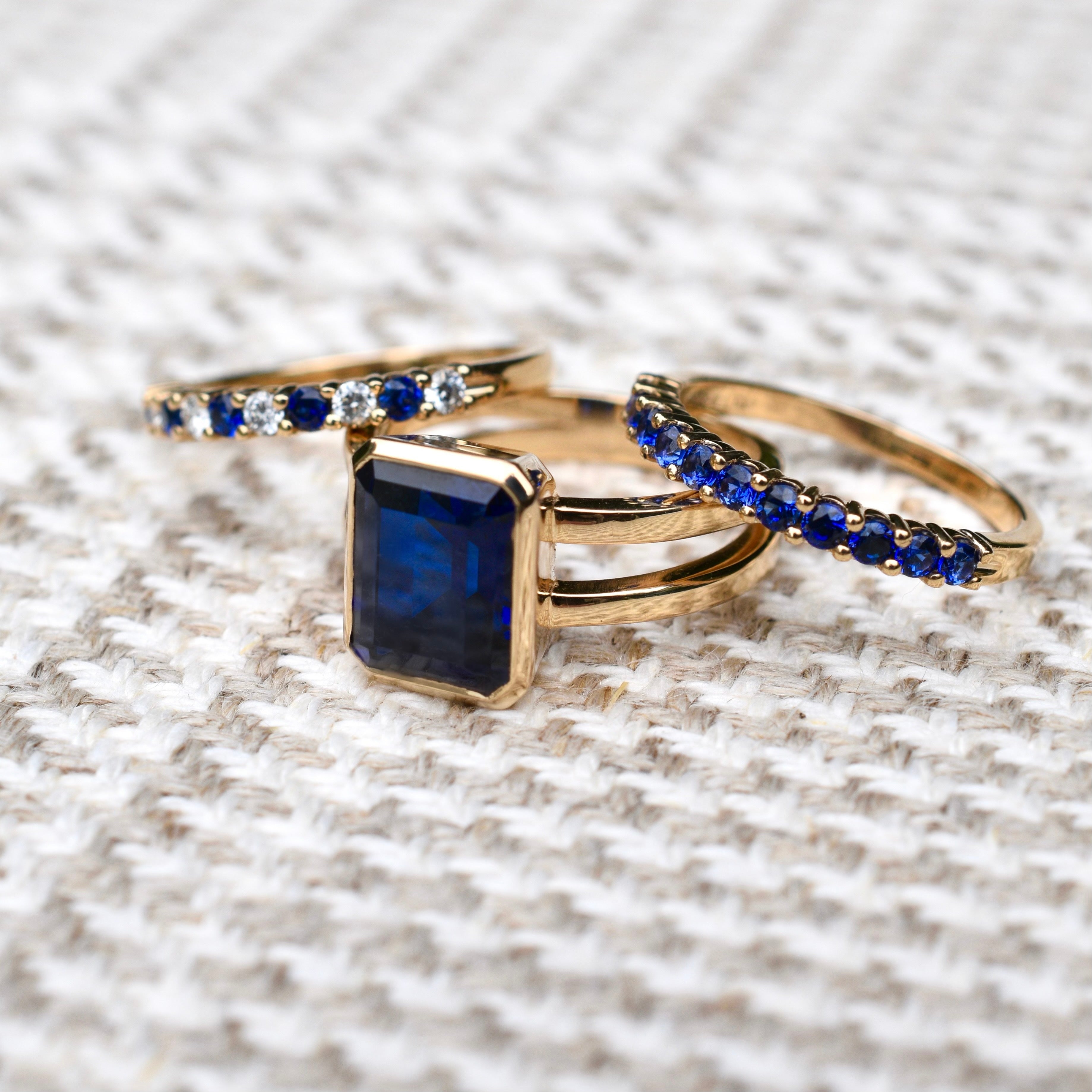 September Rings Sapphire September Birthstone Jewelry in 14k Gold - HAVERHILL