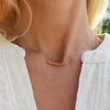 Personalized Rosecliff Bar Necklace in 14k Gold