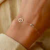 Personalized Aries & Birthstone Bracelet on Adelaide Mini in 14k Gold
