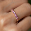 Rosecliff Pink Sapphire Stackable Ring in 14k Gold (October)