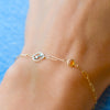 Sagittarius & Birthstone Bracelet on Adelaide Mini in 14k Gold