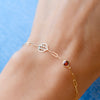 Aquarius & Birthstone Bracelet on Adelaide Mini in 14k Gold