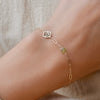 Virgo & Birthstone Bracelet on Adelaide Mini in 14k Gold