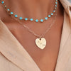 Newport Grand Turquoise Necklace in 14k Gold (December)