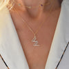 Essex Letter W Pendant in 14k Gold