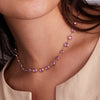 Newport Grand Pink Sapphire Necklace in 14k Gold (October)