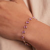 Newport Grand Pink Sapphire Bracelet in 14k Gold (October)