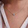 Grand 1 Turquoise Necklace in 14k Gold (December)