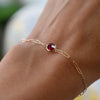 Grand 1 Ruby Adelaide Mini Bracelet in 14k Gold (July)