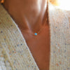 Grand 1 Turquoise Adelaide Mini Necklace in 14k Gold (December)