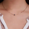 Grand 1 Garnet Adelaide Mini Necklace in 14k Gold (January)