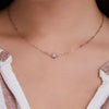 Grand 1 Moonstone Adelaide Mini Necklace in 14k Gold (June)