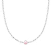 Grand 1 Pink Opal Adelaide Mini Necklace in 14k Gold (October)